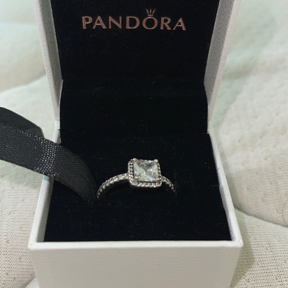 Pandora Square Halo Ring - Picture 1 of 2